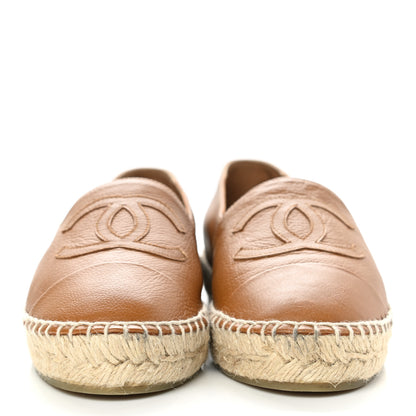 Chanel Calfskin CC Espadrilles 36 Light Brown 2 of 9