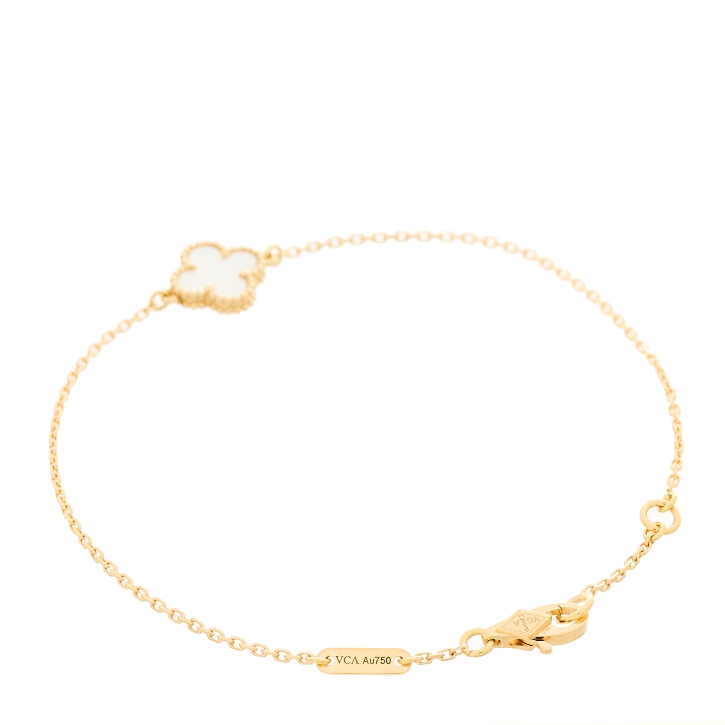 18K Yellow Gold Mother of Pearl Sweet Alhambra Bracelet