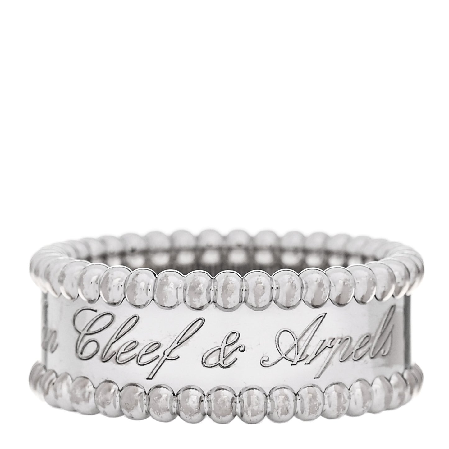 18K White Gold Perlee Signature Ring 52 6
