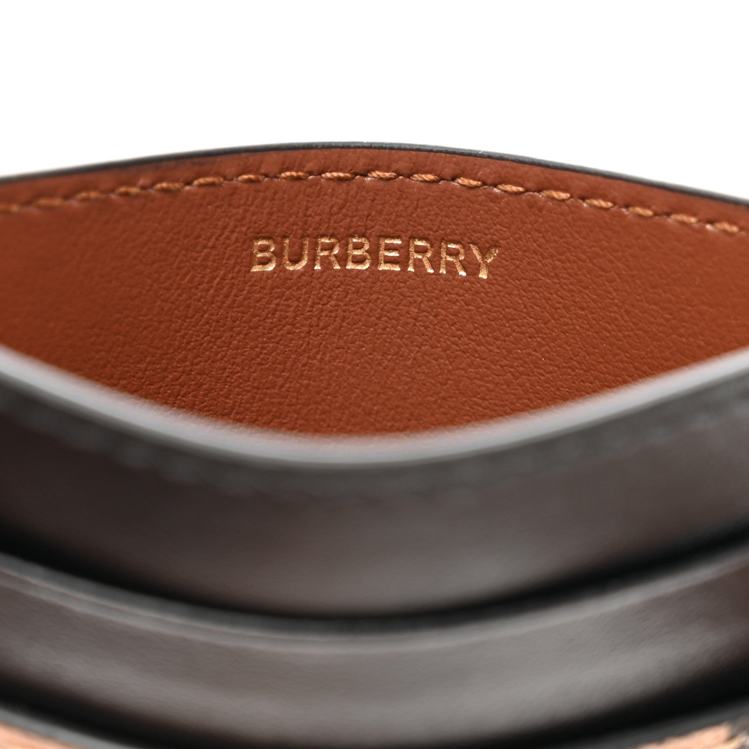Burberry E-Canvas Calfskin Icon Stripe Card Case Archive Beige 6 of 8