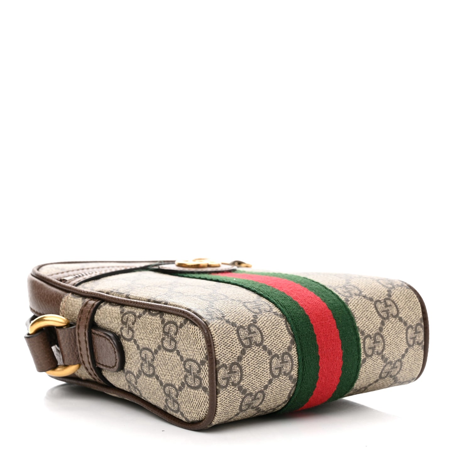 GG Supreme Monogram Web Mini Ophidia Messenger Brown