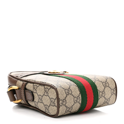 Gucci GG Supreme Monogram Web Mini Ophidia Messenger Brown 4 of 10