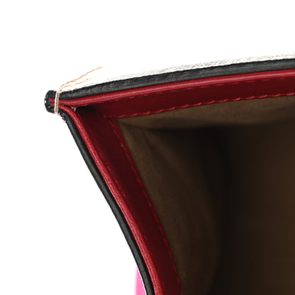 Gucci GG Supreme Monogram Calfskin Small Padlock Top Handle Bag Beige Hibiscus Red New Rosette 30 of 37