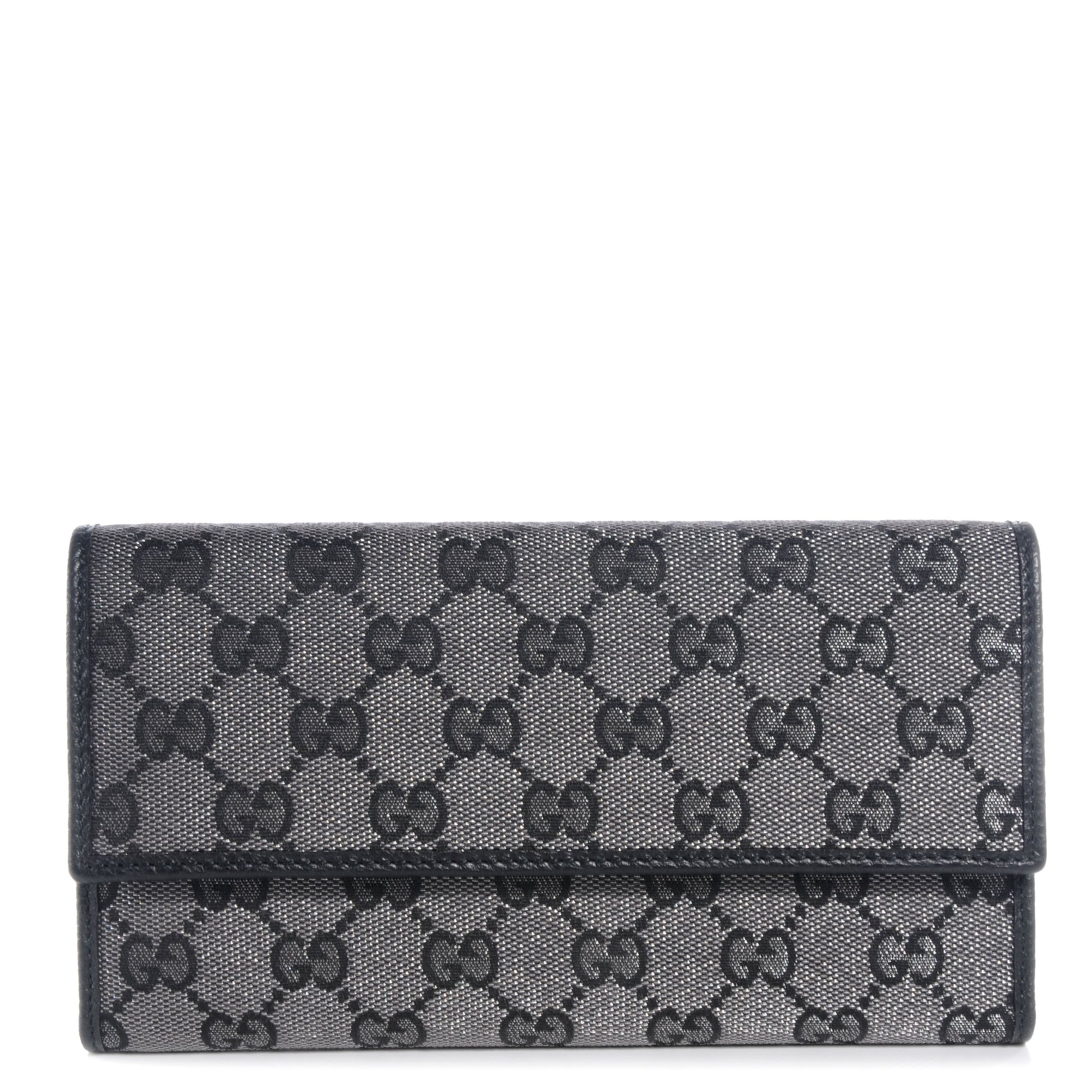 Gucci Signature Monogram Continental Wallet Black 1 of 7