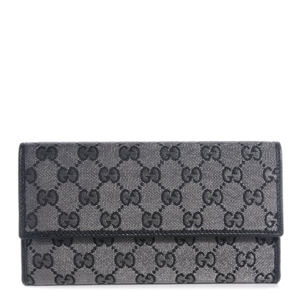 Gucci Signature Monogram Continental Wallet Black 1 of 7