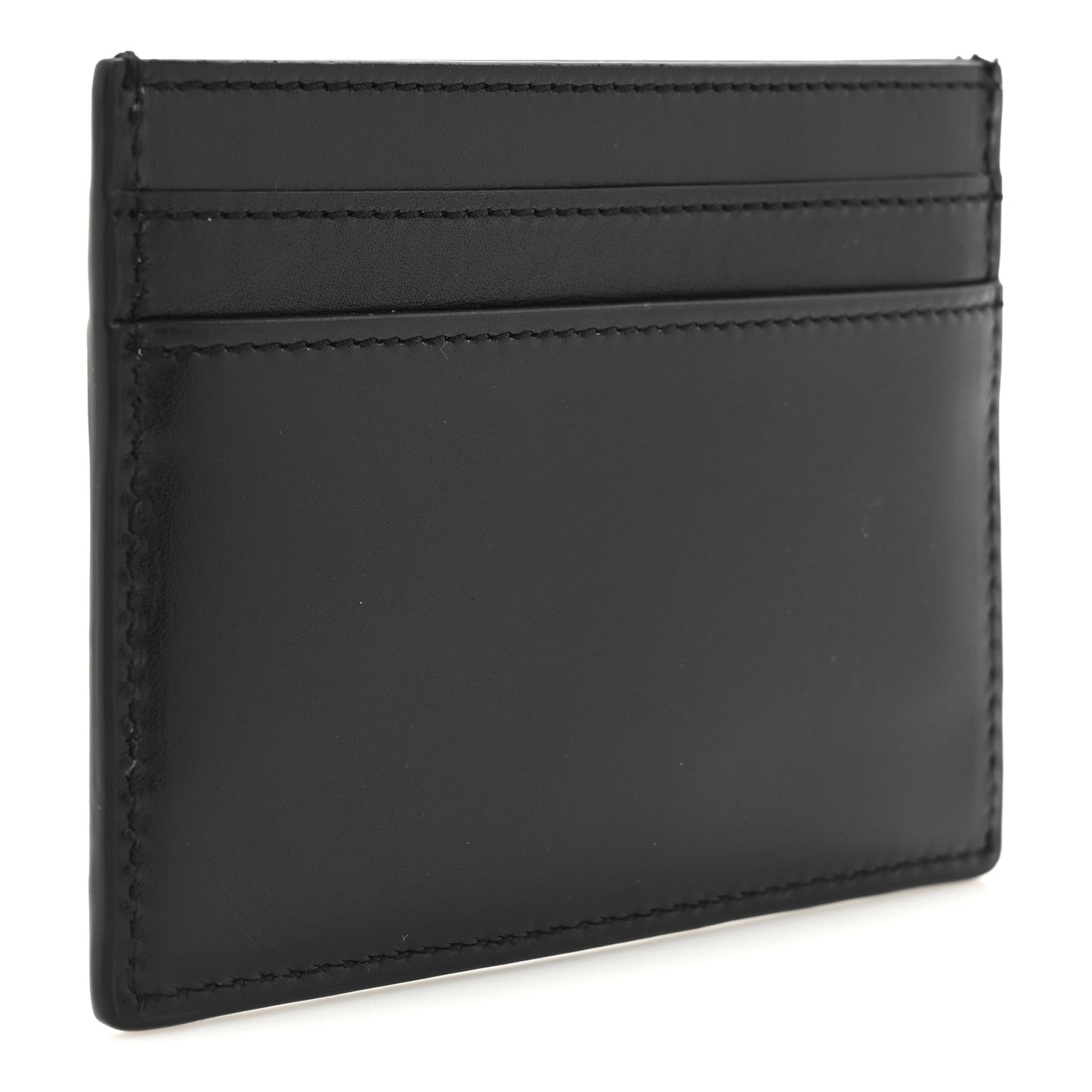 Calfskin Monogram Credit Card Case Black