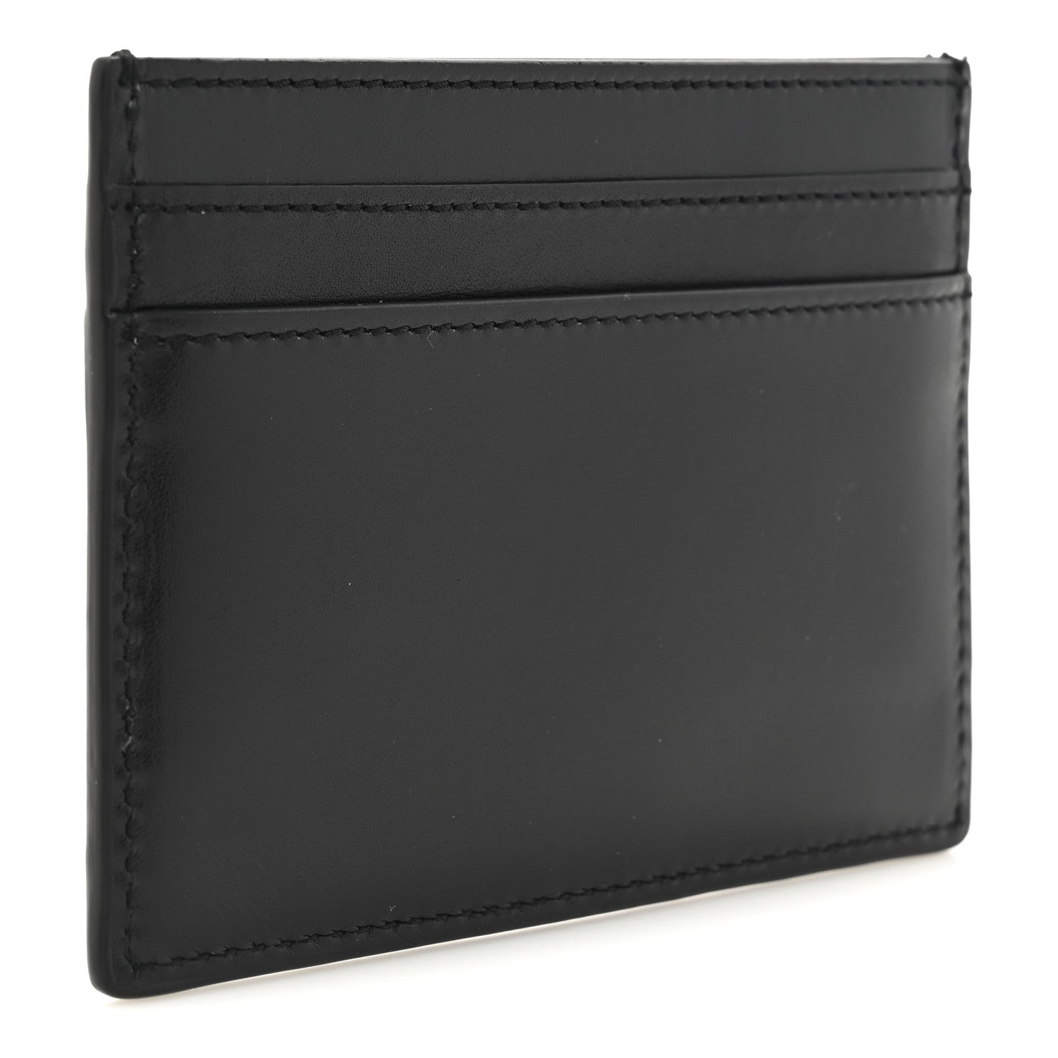 Saint Laurent Calfskin Monogram Credit Card Case Black 3 of 7