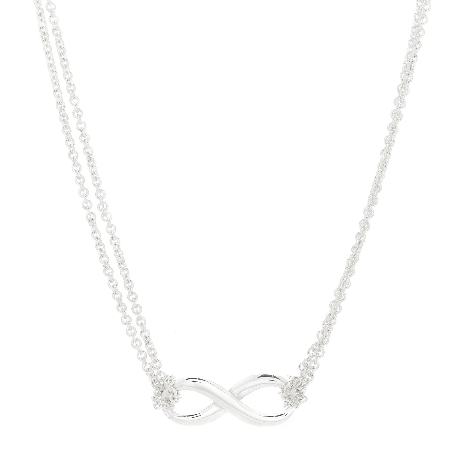 Tiffany Sterling Silver Infinity Pendant Necklace 1 of 6