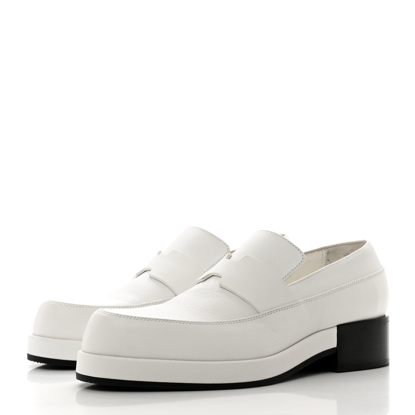 Calfskin Womens Gatsby Loafers 38 White