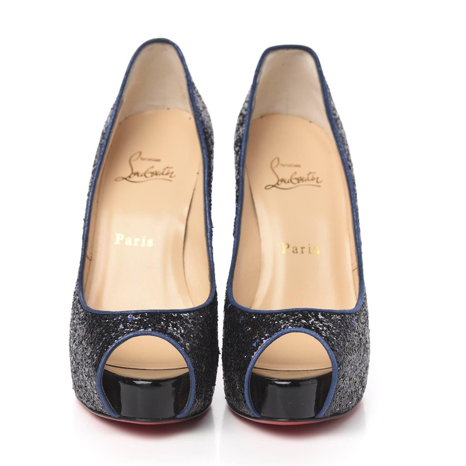 Christian Louboutin Glitter Vendome 120 Pumps 37.5 Neptune 2 of 7