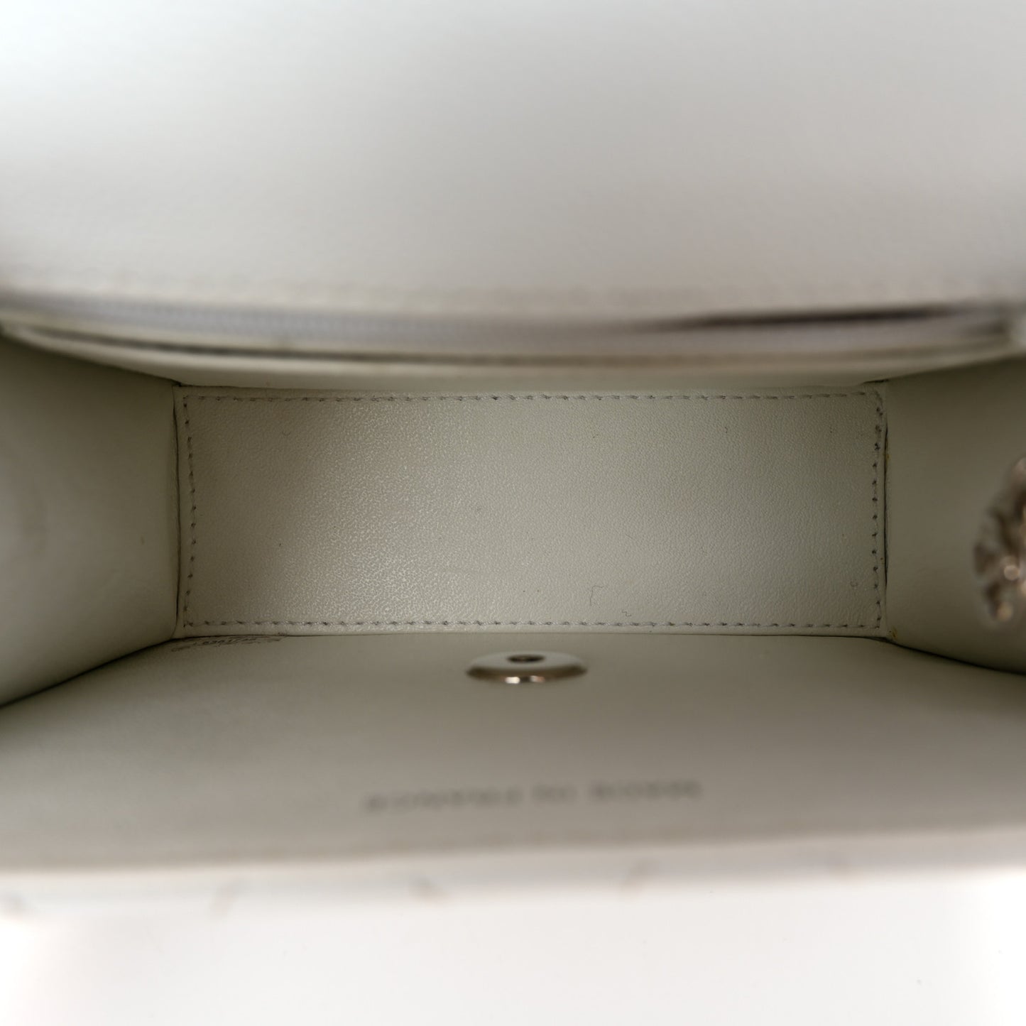 Caviar Quilted Mini Square Flap White