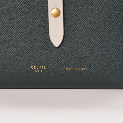 Celine Grained Calfskin Medium Multifunction Strap Wallet Amazone Chalk 6 of 7