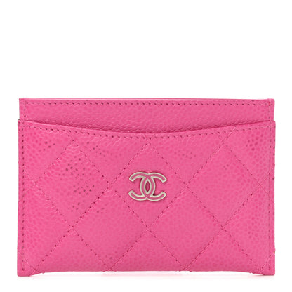 Chanel Caviar Quilted Card Holder Pink 1 of 8