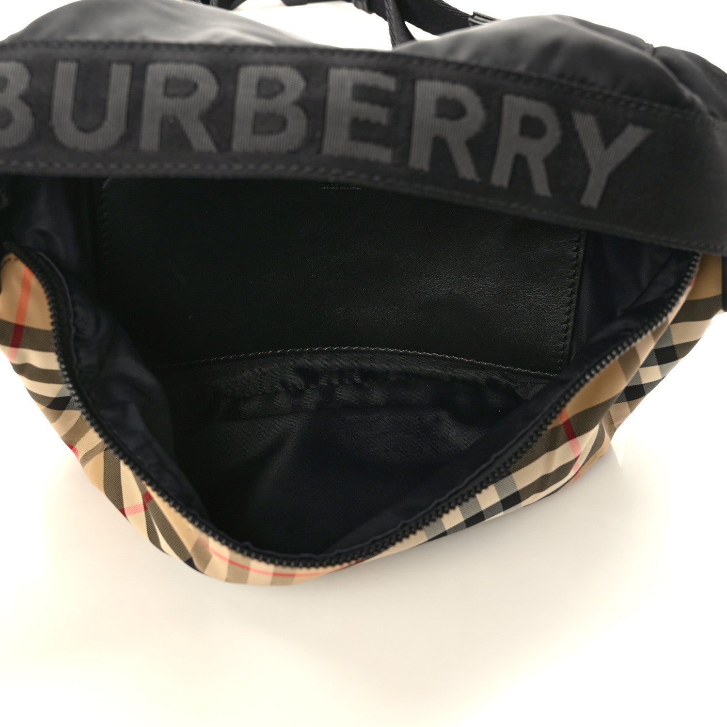 Burberry Nylon Vintage Check Sonny Bum Bag Archive Beige Black 5 of 8
