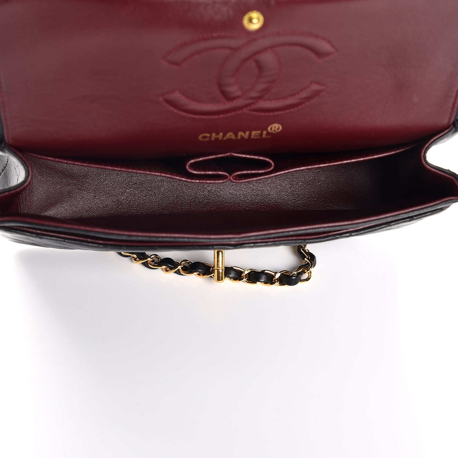 Chanel Lambskin Quilted Medium Double Flap Black 6 of 9