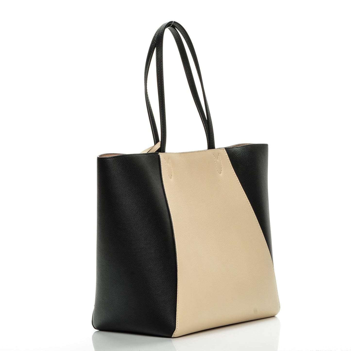 Calfskin Lockme Cabas Vanille Black