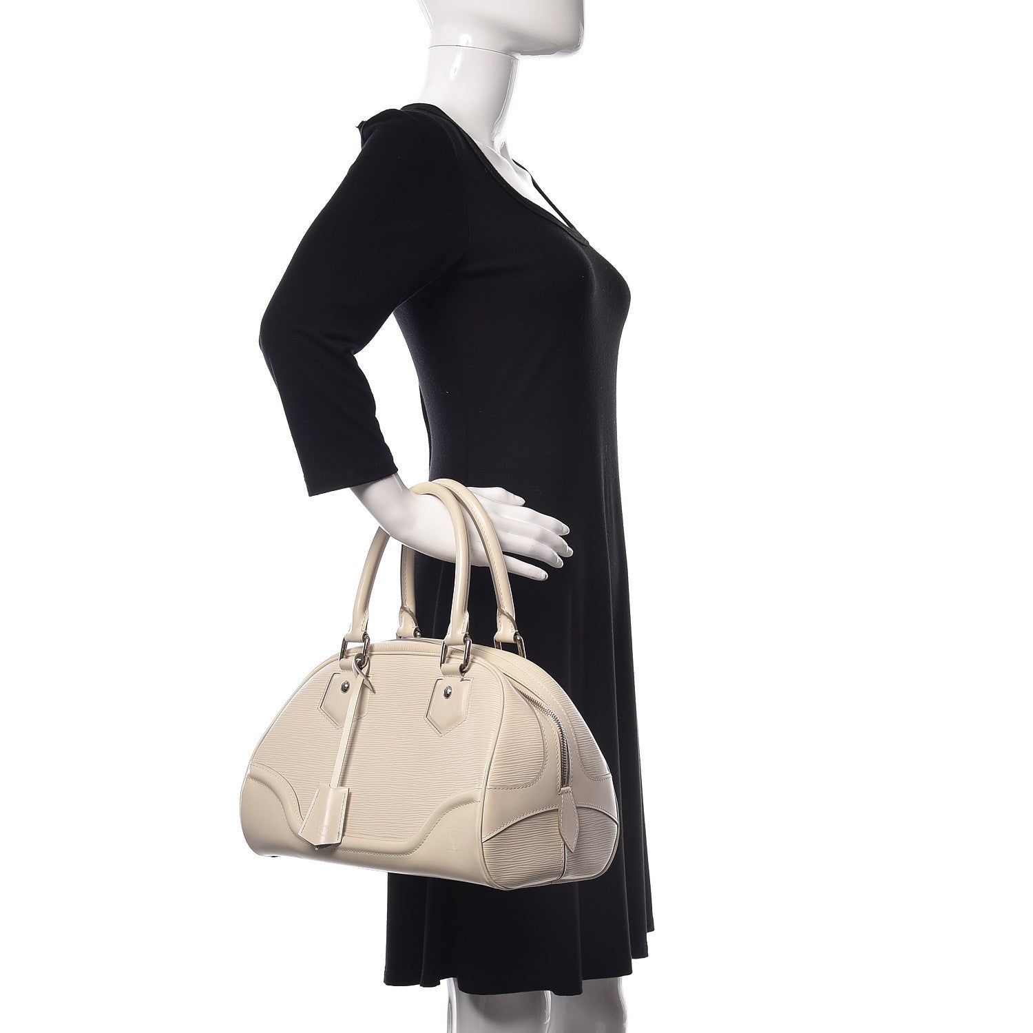 Louis Vuitton Epi Bowling Montaigne PM Ivory 2 of 23