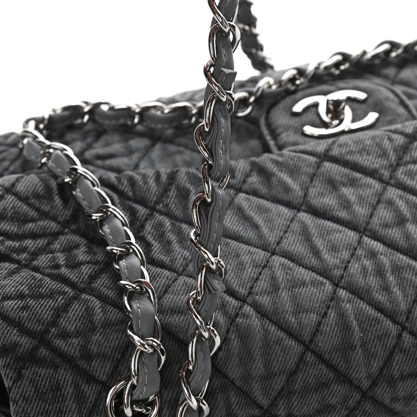 Denim Quilted Denimpression Flap Grey Black