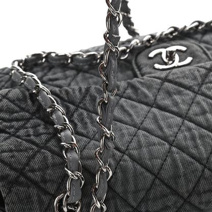 Chanel Denim Quilted Denimpression Flap Grey Black 9 of 9