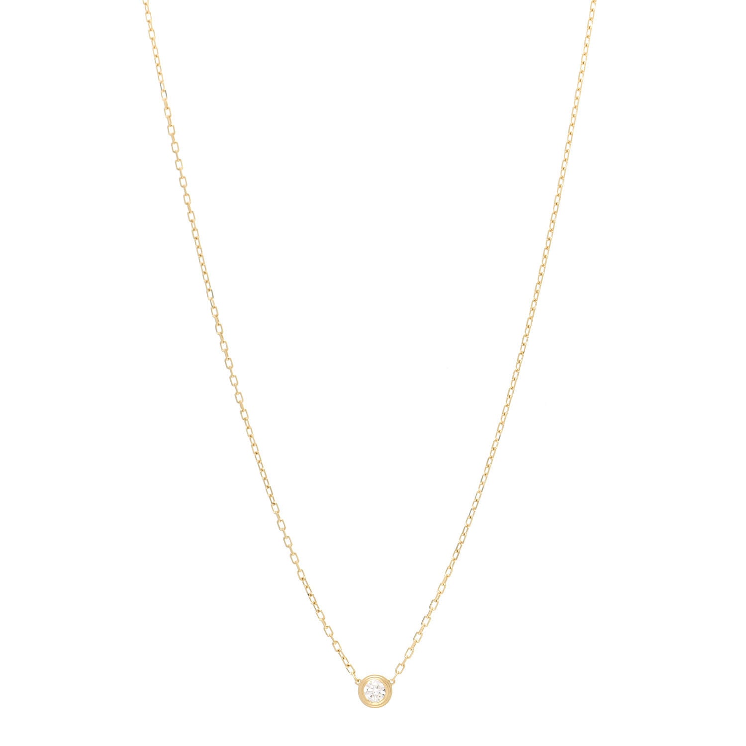 Cartier 18K Yellow Gold Diamond LM D'Amour Pendant Necklace 1 of 6