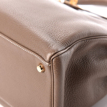 Hermes Taurillon Clemence Kelly Retourne 35 Etoupe 13 of 22