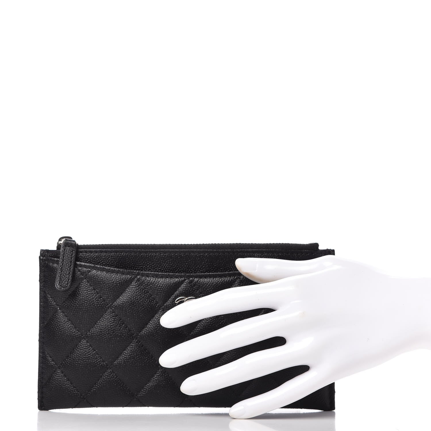 Chanel Caviar Quilted Classic Zip Pouch Black 2 of 8