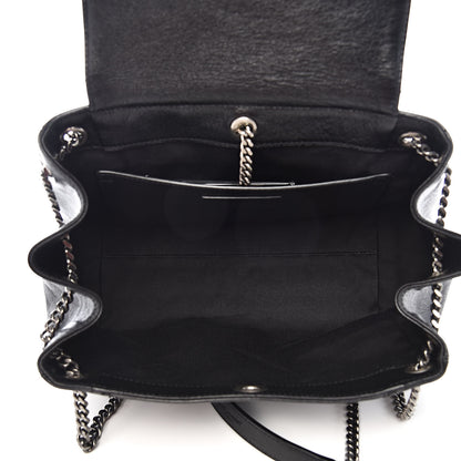 Saint Laurent Pebbled Lambskin Chevron Monogram Small Nolita Black 5 of 9