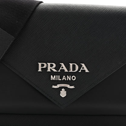 Prada Saffiano City Calf Mini Envelope Bag Black 7 of 12