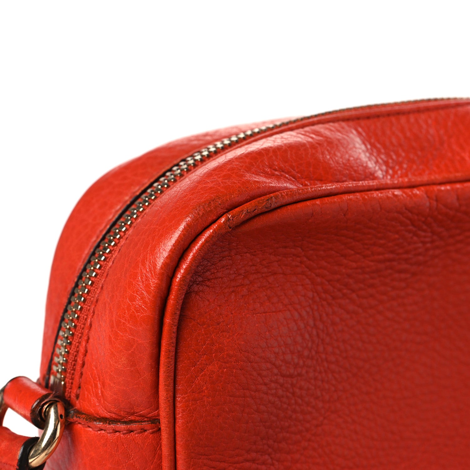 Gucci Pebbled Calfskin Small Soho Disco Bag Sun Orange 10 of 10