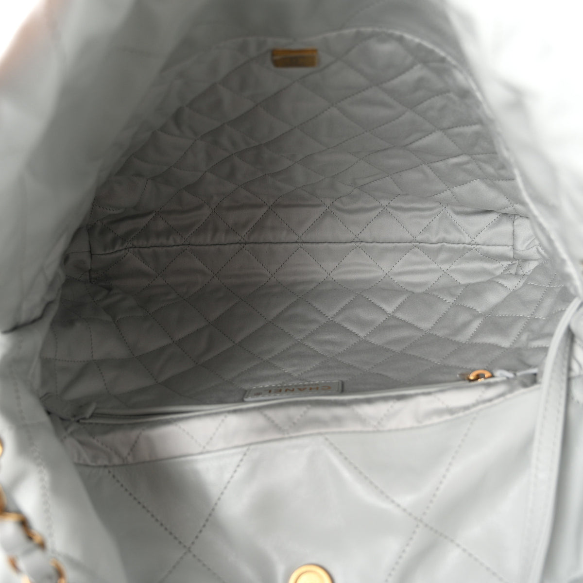 Chanel Shiny Calfskin Quilted Small Chanel 22 Light Blue 6 of 11