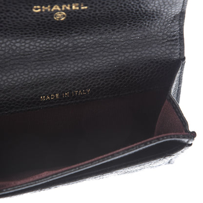 Chanel Caviar Quilted Flap Card Holder Black 5 of 9
