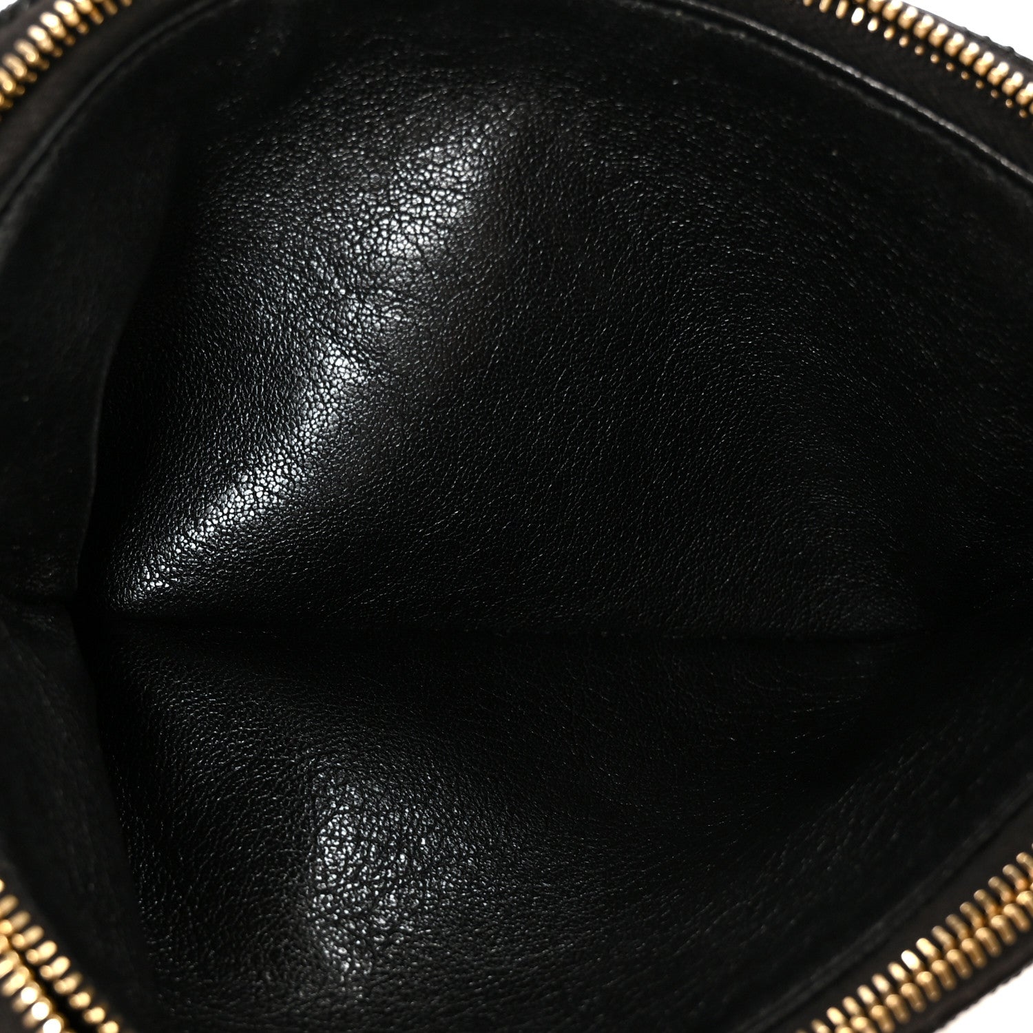 Saint Laurent Grained Lambskin Quilted Mini Becky Double Zip Bag Black 6 of 12