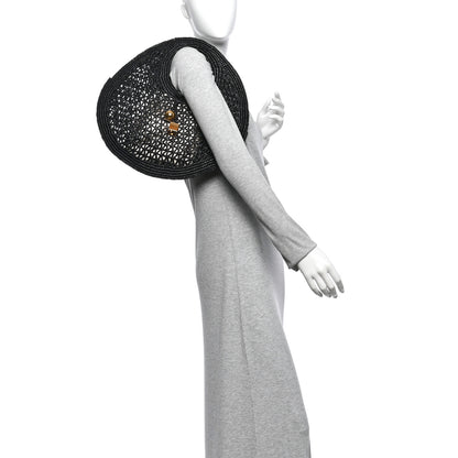 Jacquemus Raffia Le Petite Rond Spiaggia Handbag Black 2 of 10