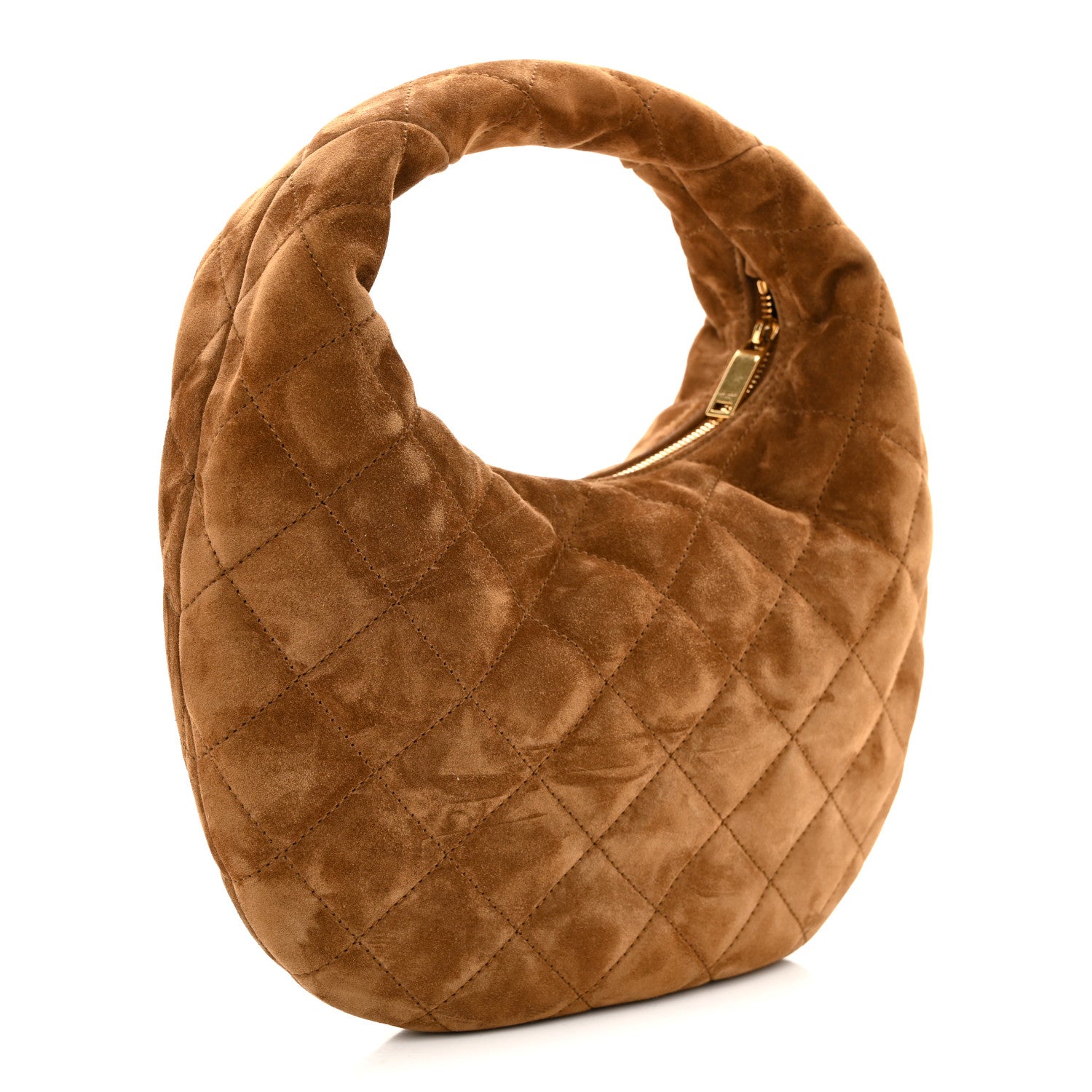 Saint Laurent Suede Quilted Icarino Bag Caramel Cognac 3 of 10