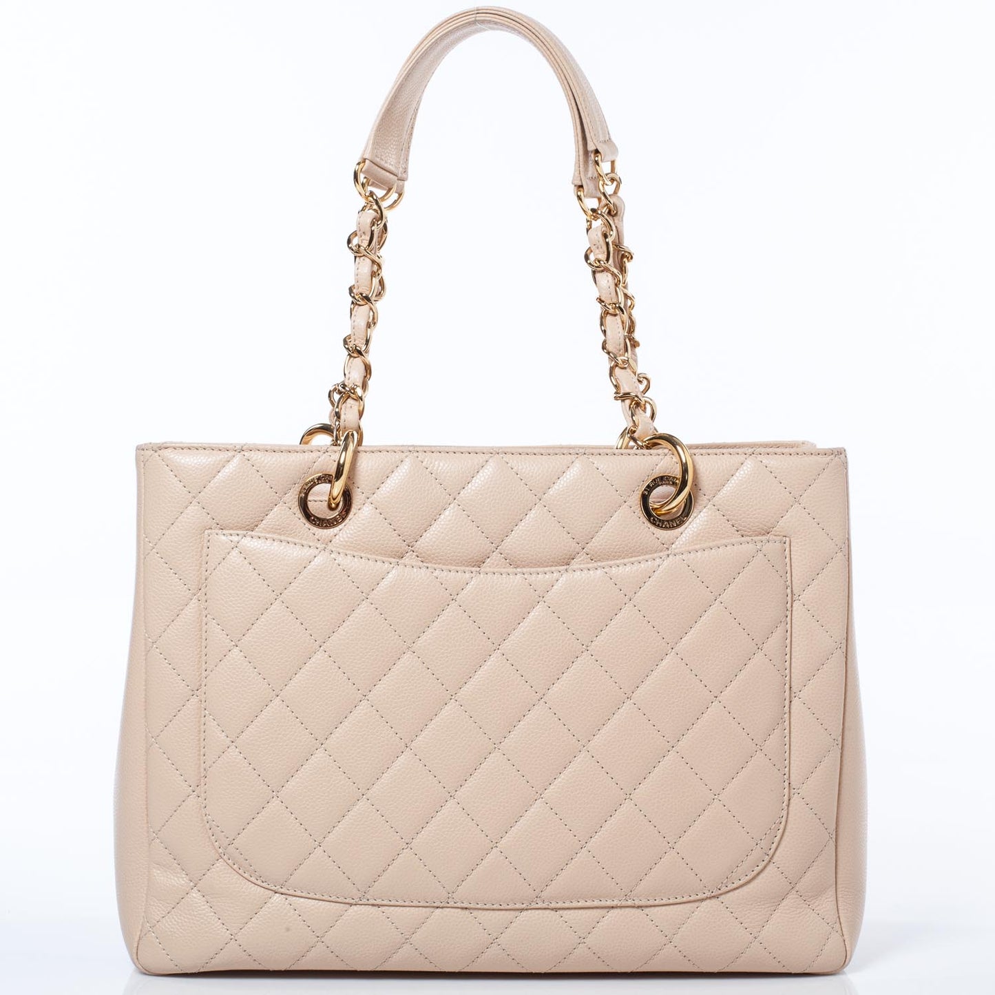 Caviar Grand Shopping Tote GST Beige Clair