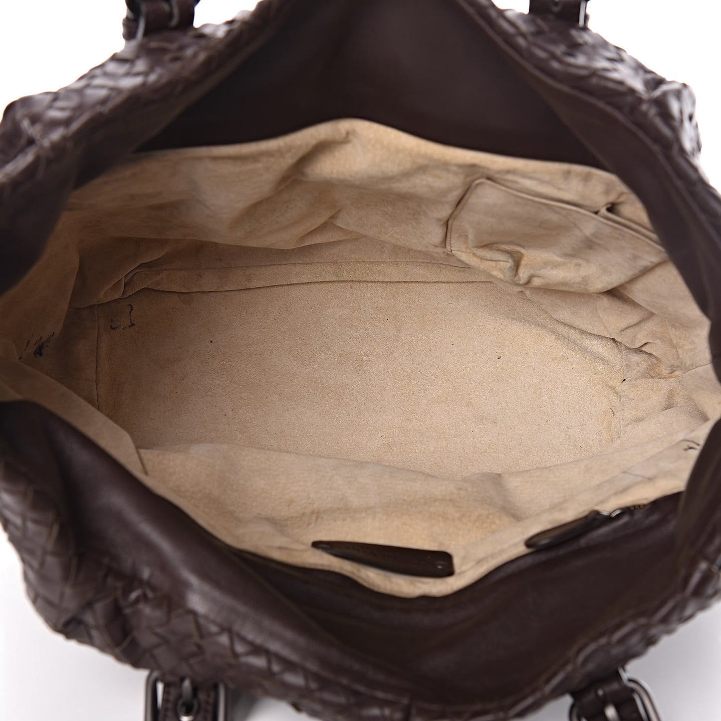 Nappa Intrecciato Pleated Tote Ebano