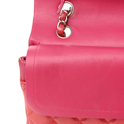 Chanel Patent Quilted Medium Double Flap Dark Pink 13 of 13