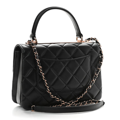 Chanel Lambskin Quilted Small Trendy CC Dual Handle Flap Bag Black 3 of 11