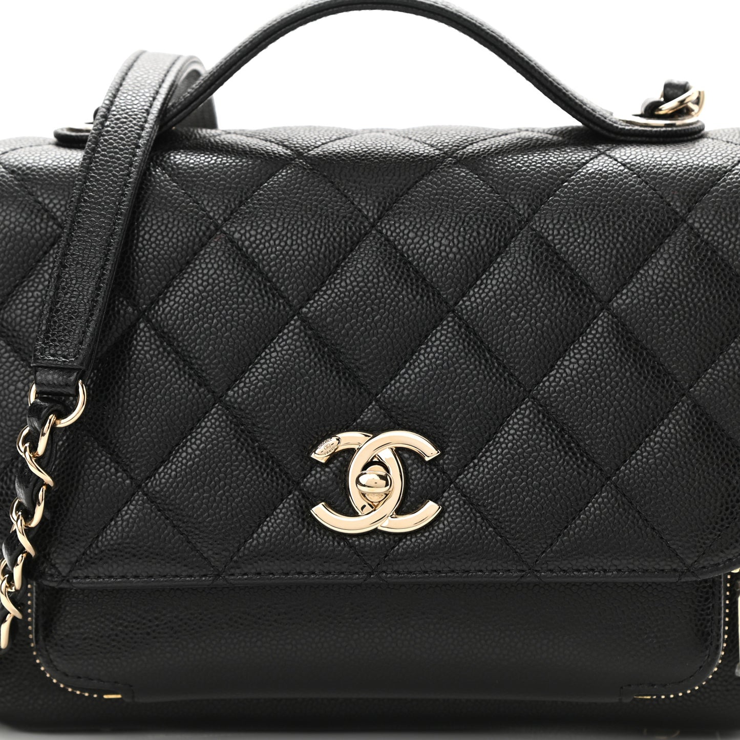 Caviar Quilted Medium Business Affinity Flap Black