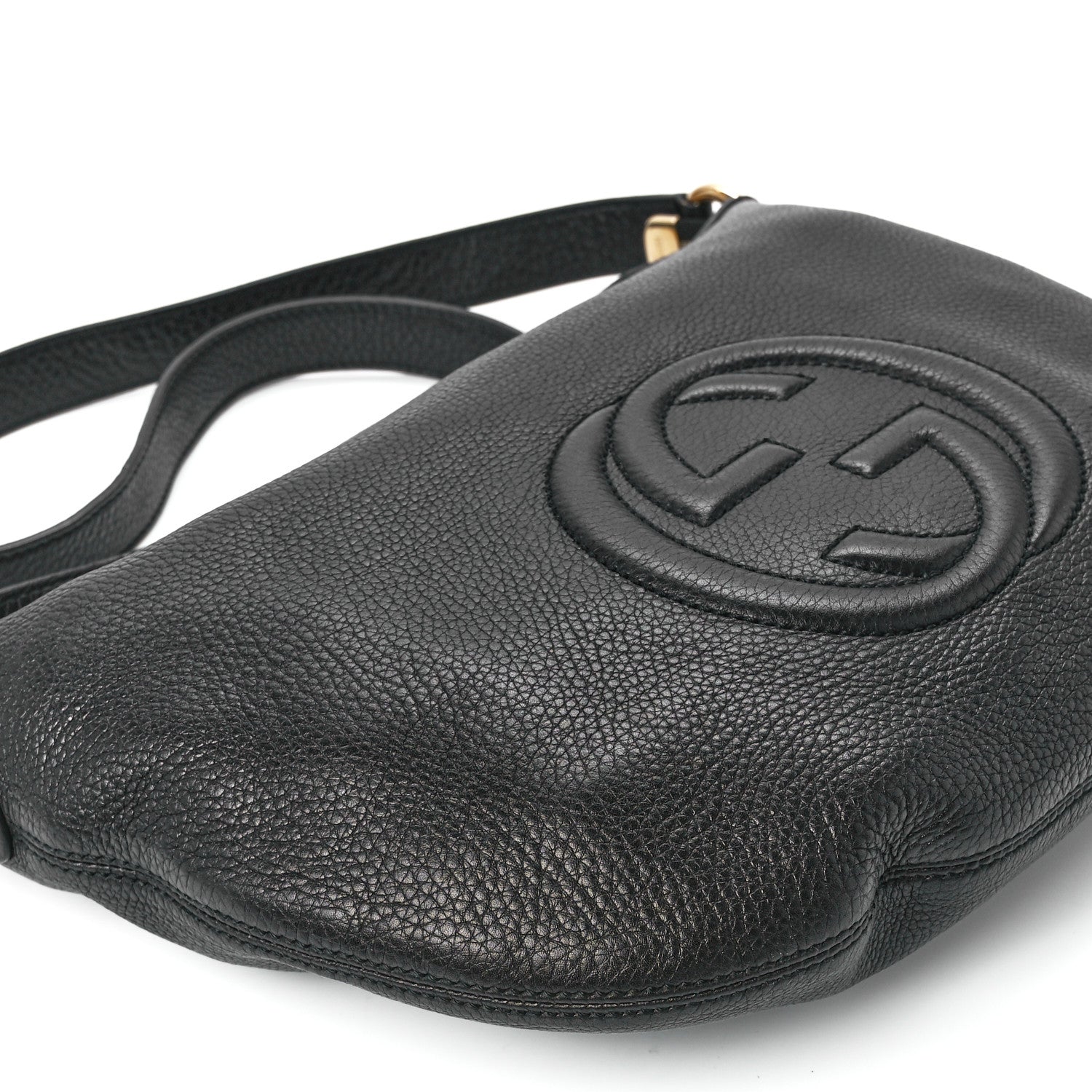 Gucci Pebbled Calfskin Small Soho Hobo Black 11 of 13