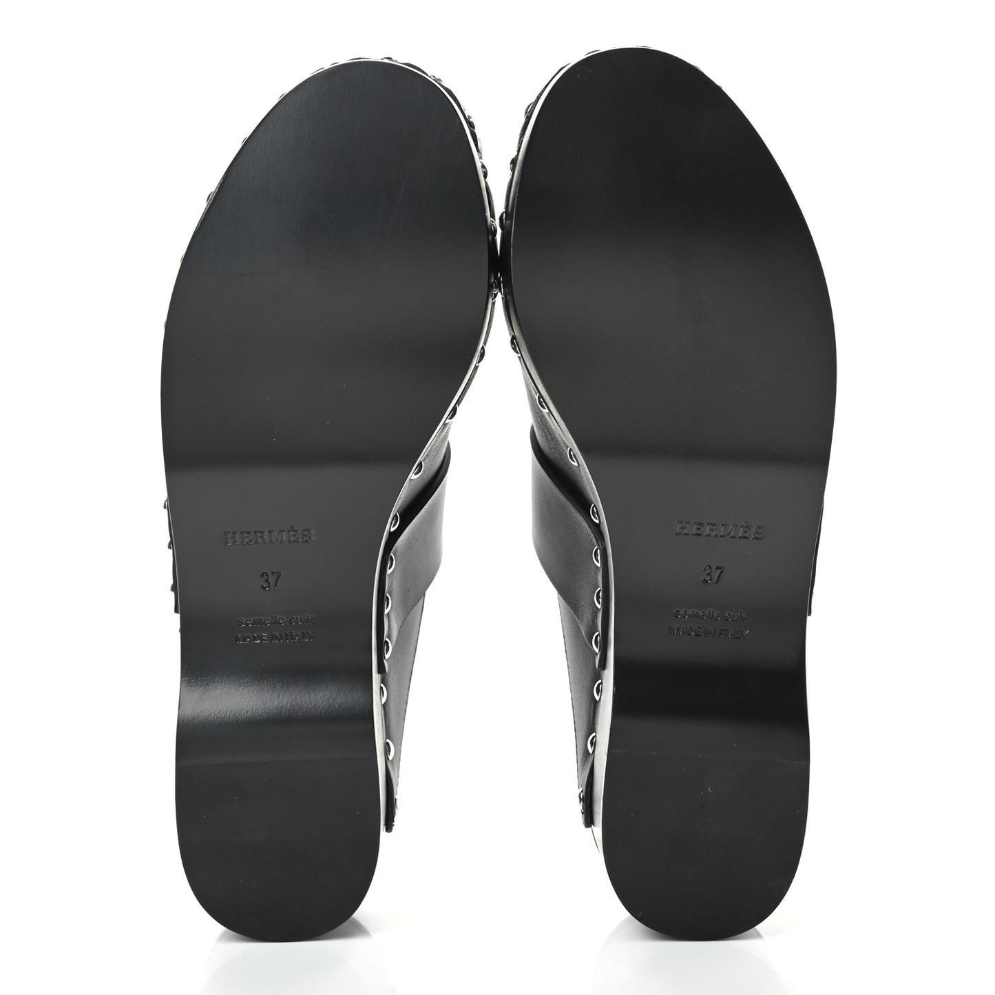 Calfskin Calya Mules 37 Black