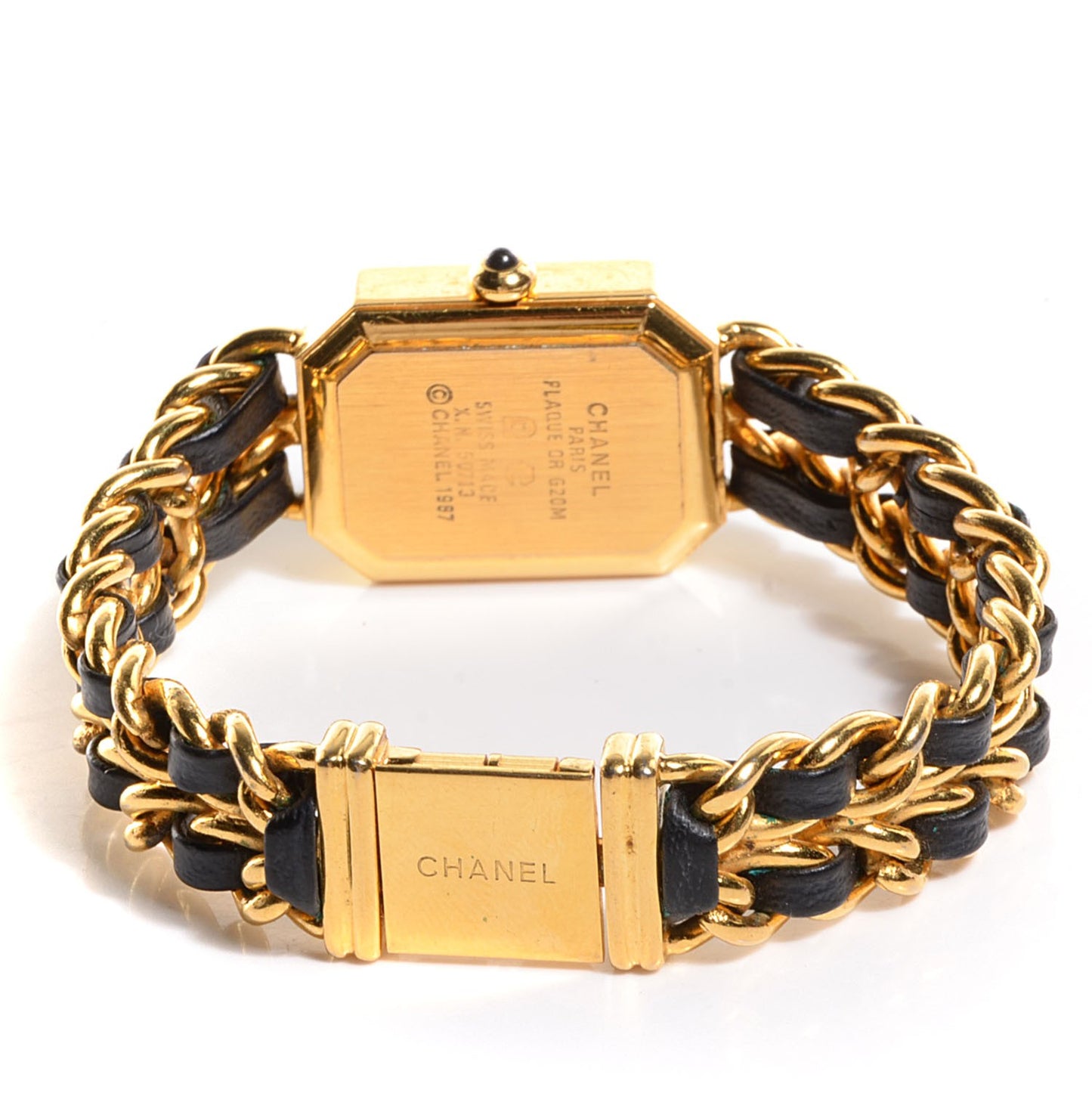 Stainless Steel Lambskin 20mm Chain Premiere Quartz Watch Gold M