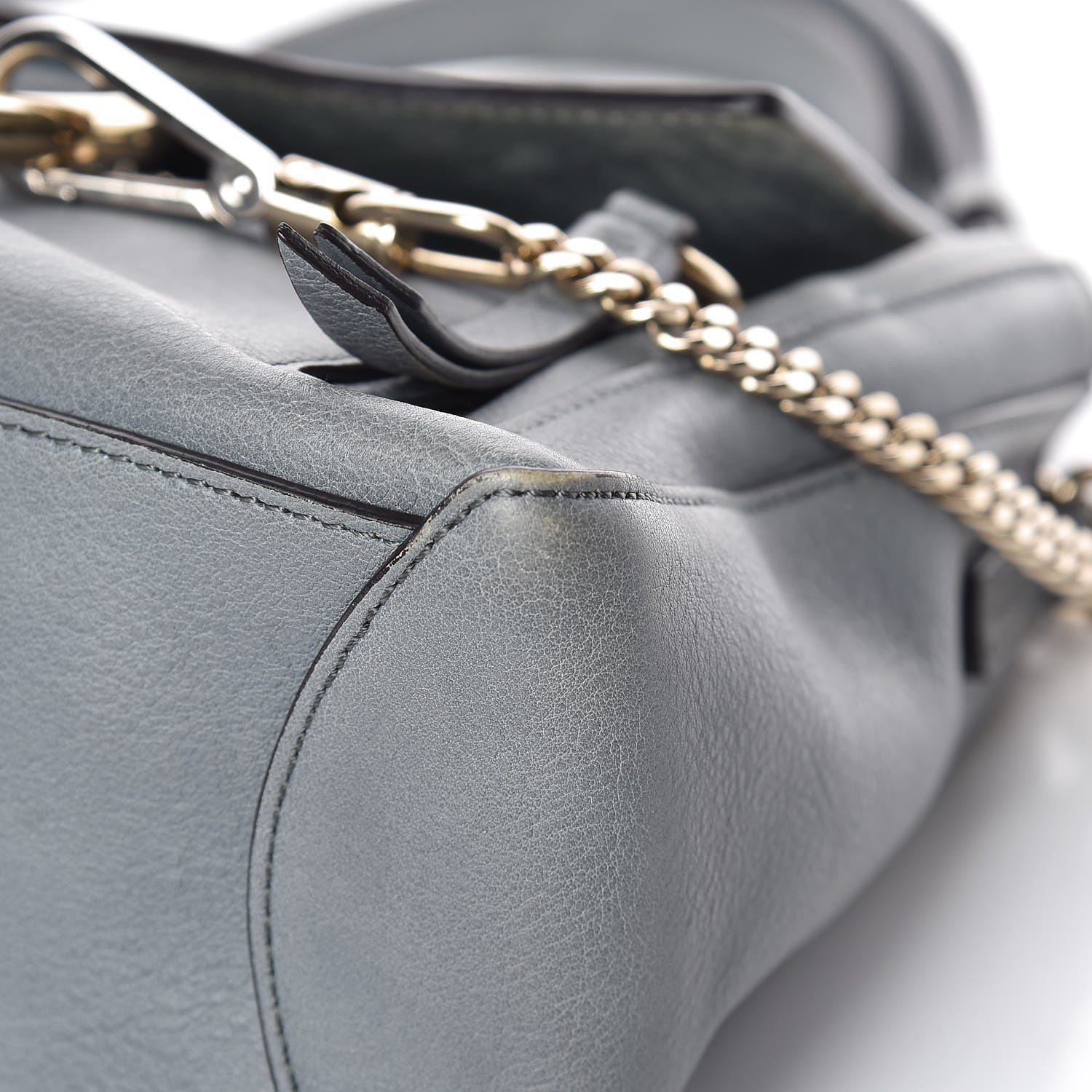 Chloe Calfskin Small Faye Day Shoulder Bag Cloudy Blue 24 of 26