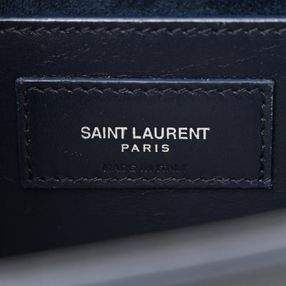 Saint Laurent Smooth Calfskin Medium Classic Monogram Kate Tassel Satchel Marine 6 of 12