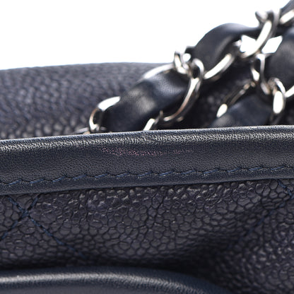 Chanel Caviar Quilted Large French Riviera Flap Dark Navy Blue 14 of 15