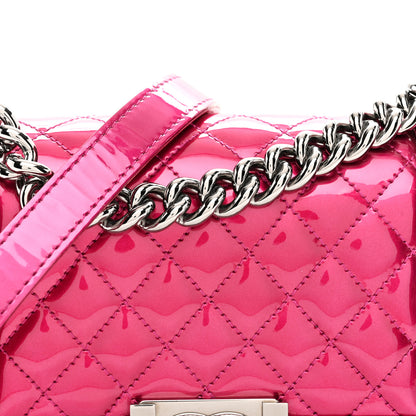 Chanel Metallic Patent Calfskin Quilted Small Boy Flap Pink 8 of 10