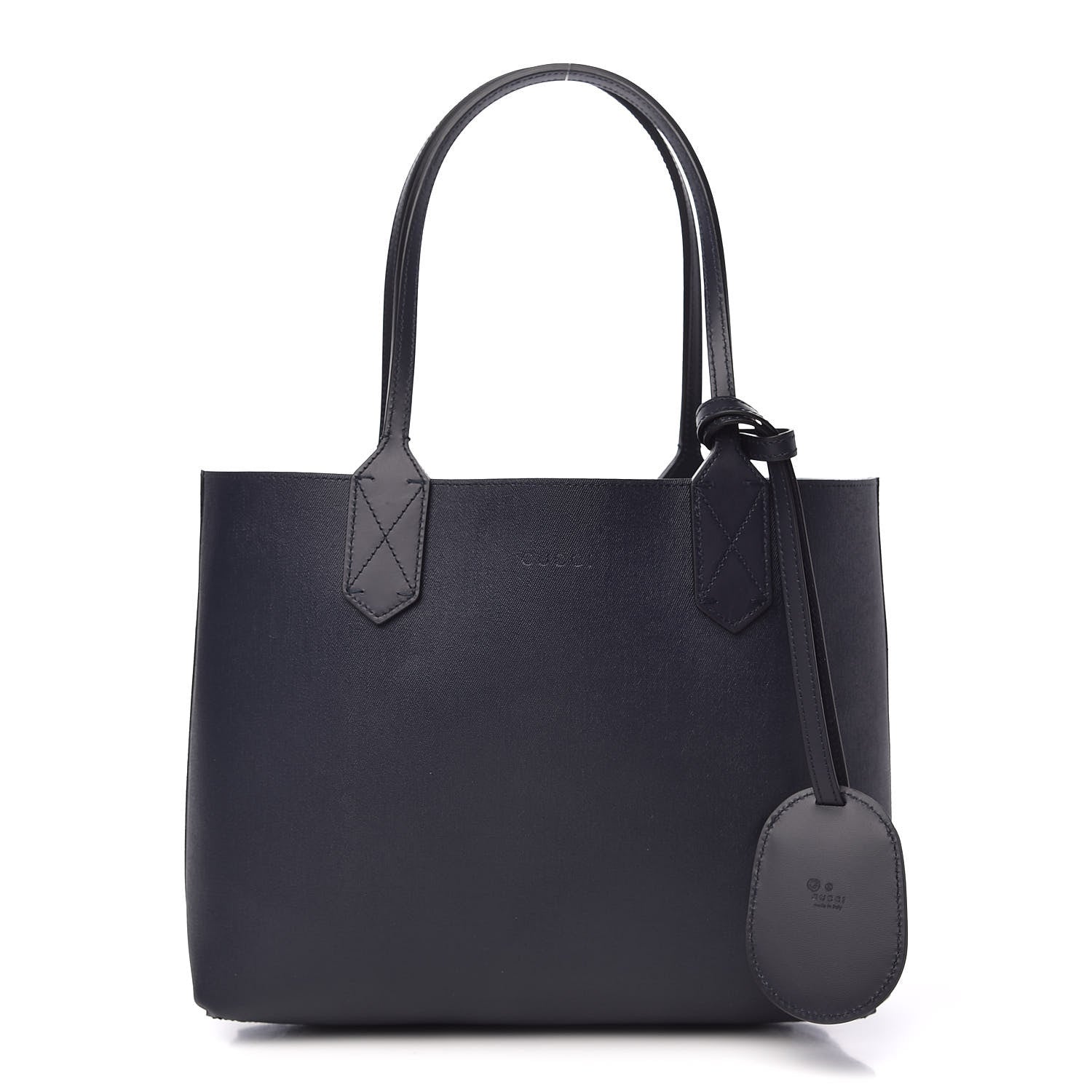 Gucci GG Supreme Monogram Blooms Small Reversible Tote Beige Blue Navy 10 of 16