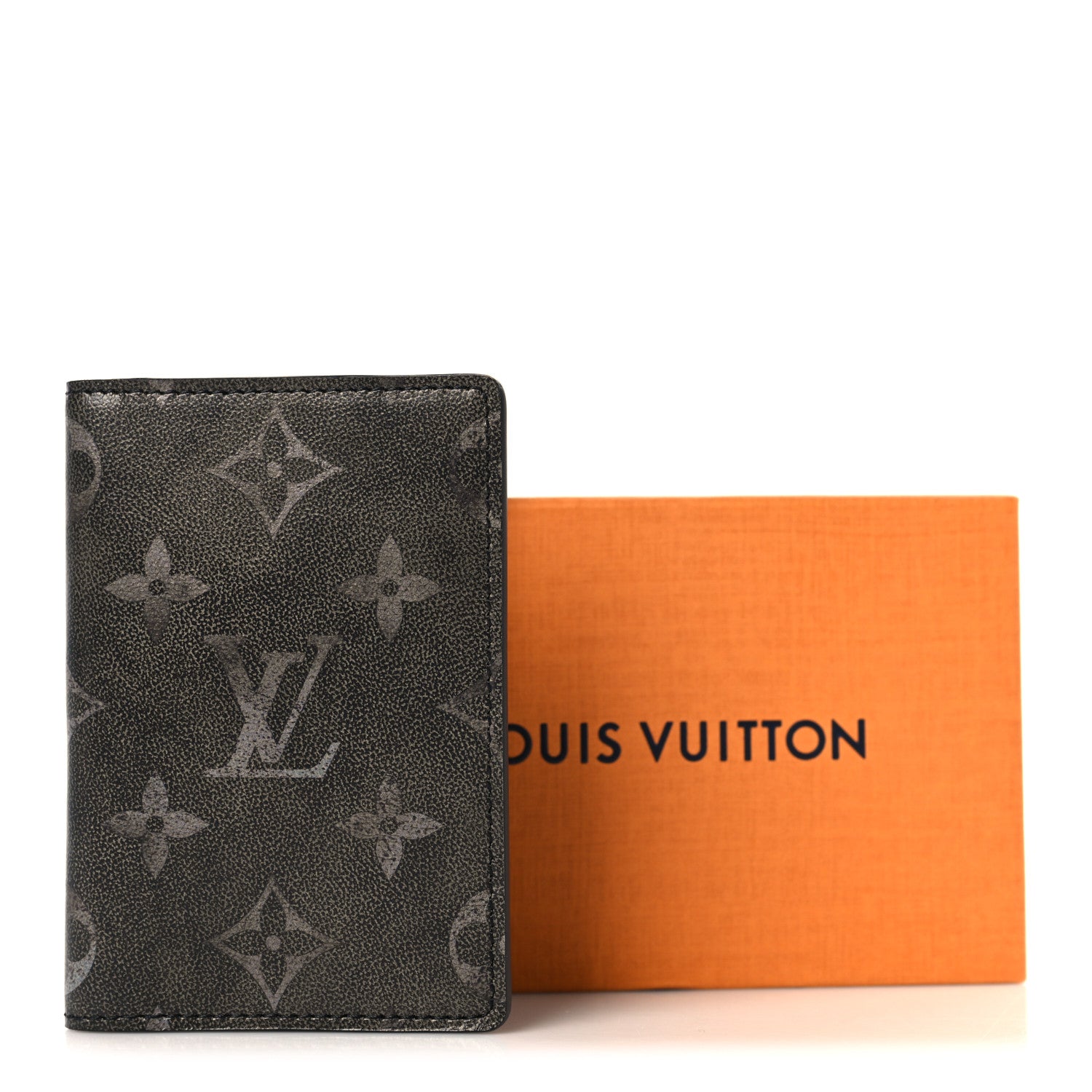 Louis Vuitton Brushed Monogram Pocket Organizer Black White 7 of 7