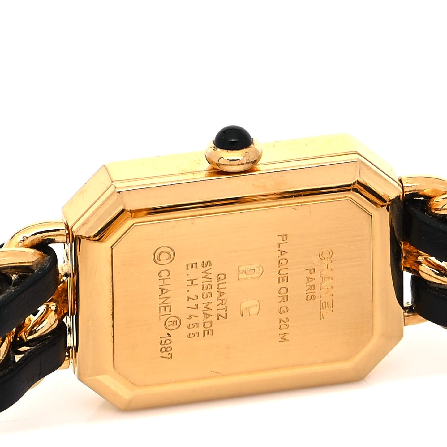 Stainless Steel Lambskin 20mm Chain Premiere Quartz Watch Gold L