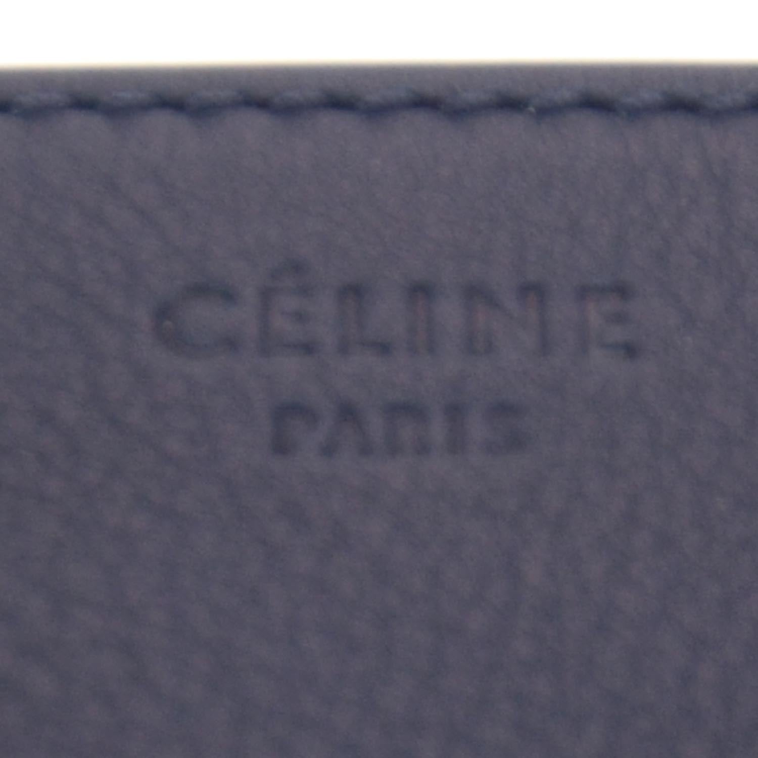 Celine Smooth Calfskin Large Phantom Luggage Blue Orange 4 of 7